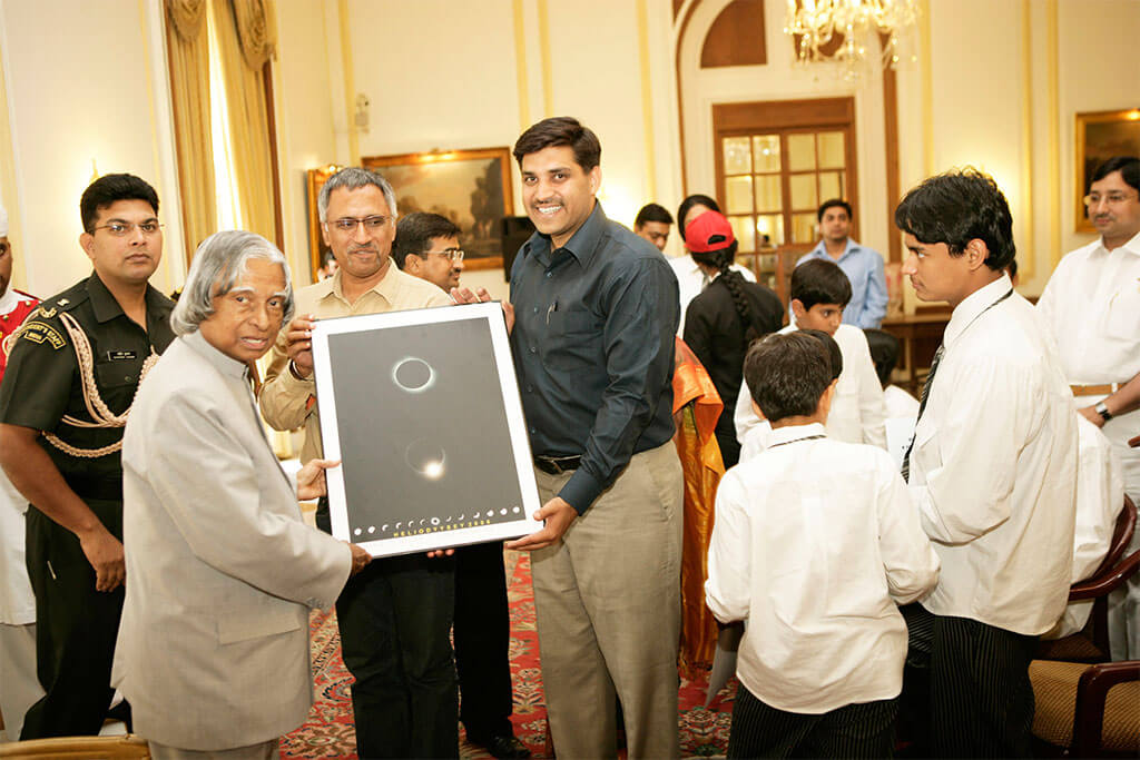 Dr. Sachin Bhamba alongside APJ Abdul Kalam