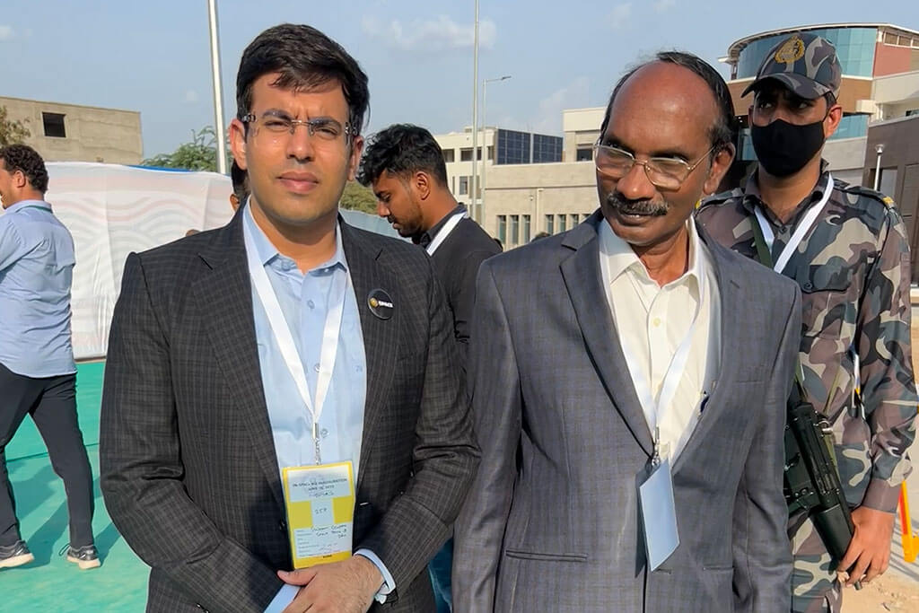 Mr. Shivam Gupta (CEO) with Dr. K. Sivan (Former ISRO Chairman)
