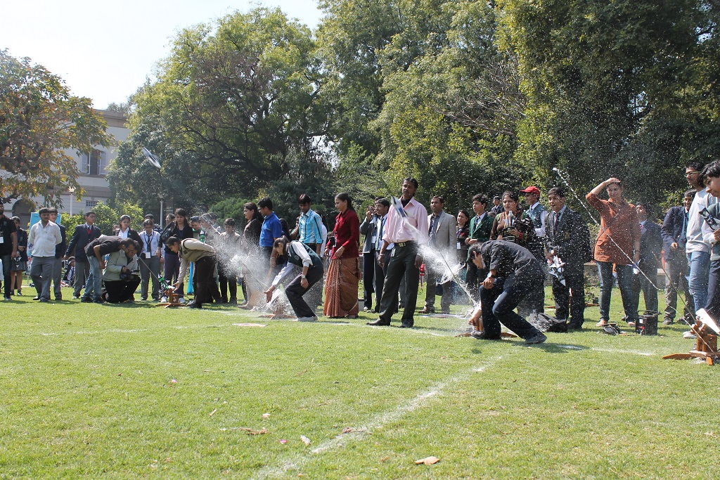 Hydro rocket launch as part of National Science Day (NSD) celebrations