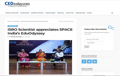 ISRO scientist appreciates SPACE India