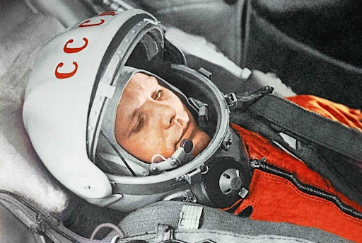Yuri Gagarin was the first human that went into space in April, 1961 and felt Newton's laws of motion driving him inside the spacecraft