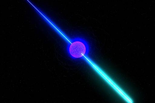 Powerful magnetic fields emanating from Neutron stars  between car tire with Ground