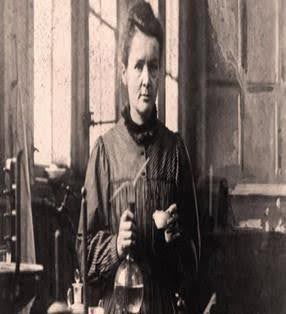 Madam Curie in her lab