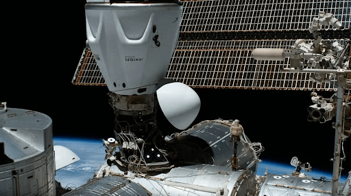 Axiom Spacecraft attached with International Space Station