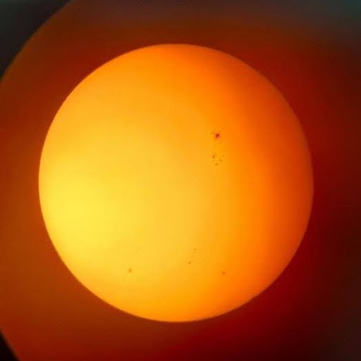 Sun with Sunspots captured by Ms. Madhumitha R, Educator, STEPL