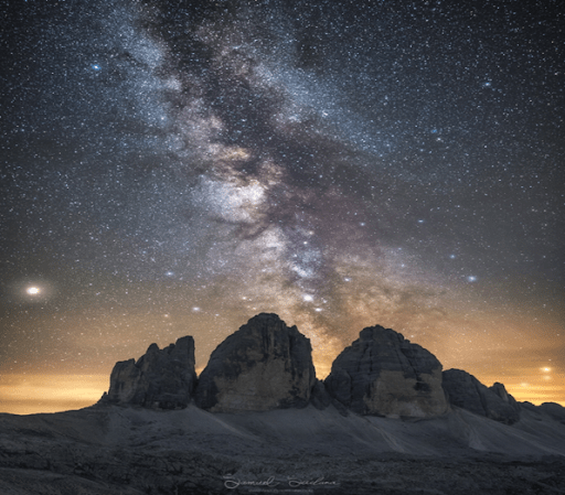 View of our Milky way galaxy’s arm from Earth