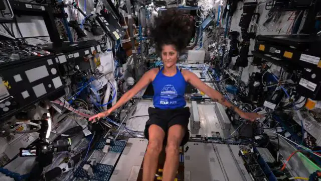 Sunita Williams seen 'training' in the video posted by NASA (Picture Credit: NASA)