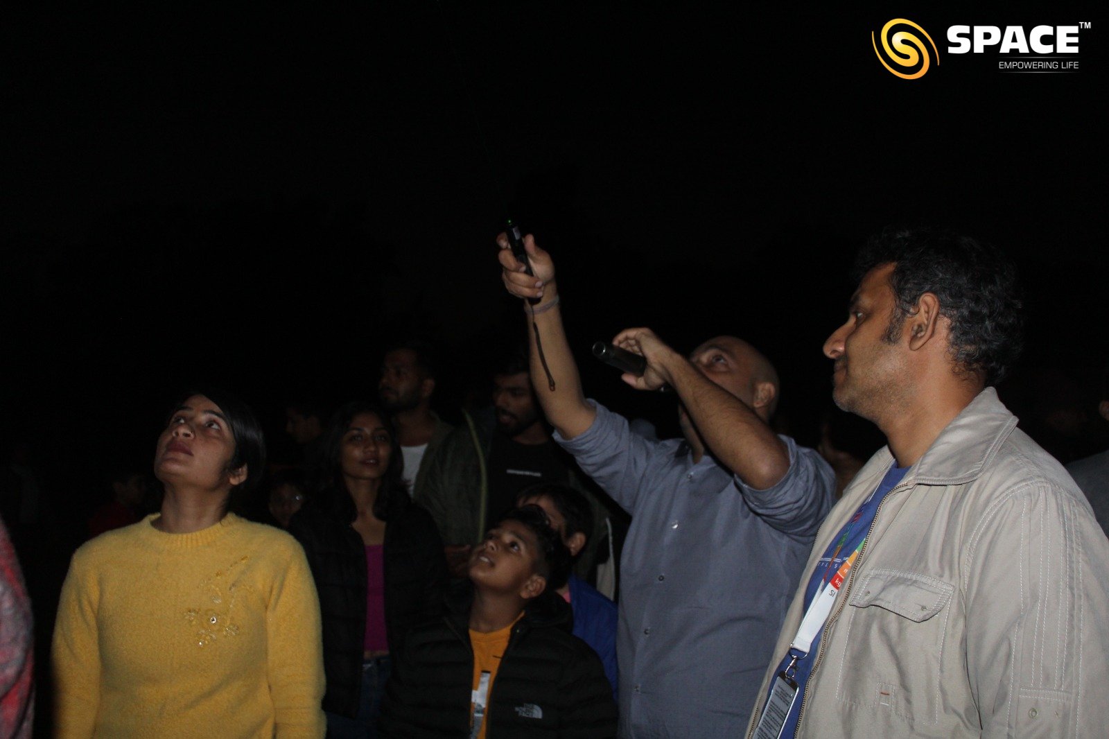 SPACE India Chief Technical Officer pointing planets in the presence of Sr. Scientist Dr. Parveen Saini