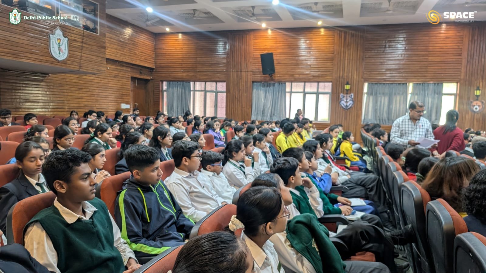 Students during the interaction