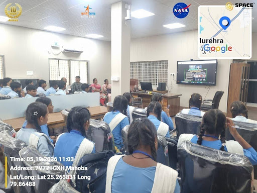 Students of Mahoba engaging in hands-on asteroid search training under the All India Asteroid Search Campaign